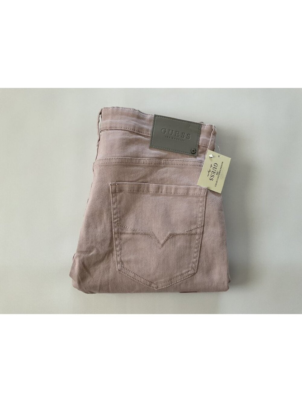 Guess Men’s Medium Rise Skinny Jeans Scotch Fit Strech Light Pink Size 36X32